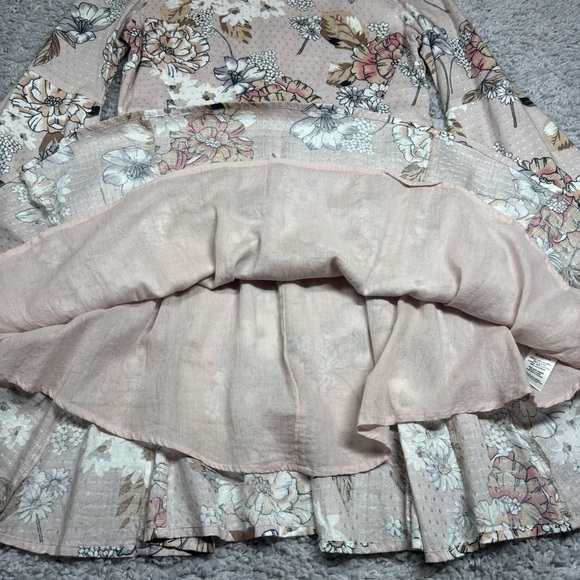 Altard State Dress Womens Small Fit Flare Baby Doll Floral Bell Sleeve Western - Picture 4 of 5